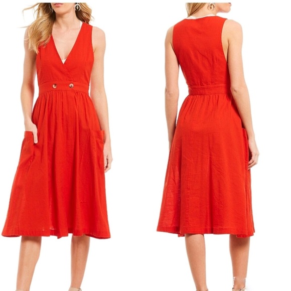 Free People Diana Wrap Midi Dress - Picture 3 of 10